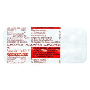 ALZOLAM 0.25MG TABLET 10S